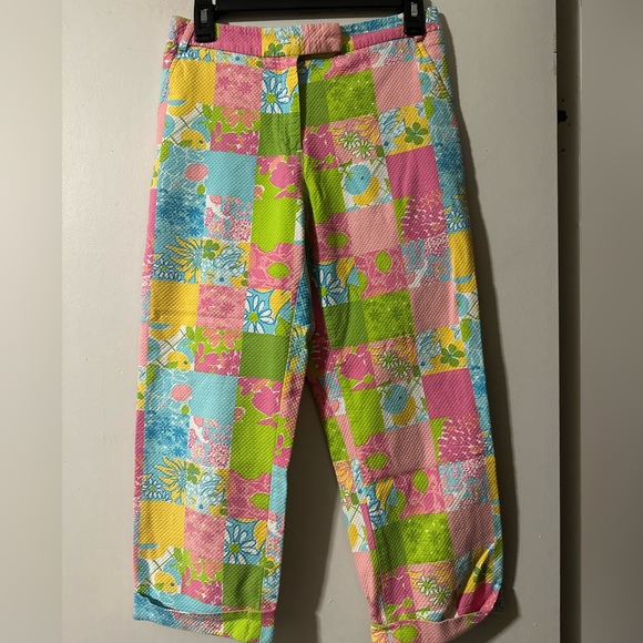 Lilly Pulitzer Pants - Lilly Pulitzer Vintage 90’s Patchwork Cropped Pants